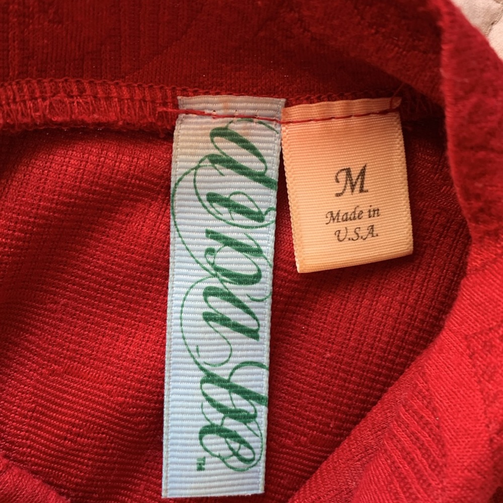 Dina Be Red Damask Midi A-line Sleeveless Cocktail Dress EUC - Picture 7 of 8